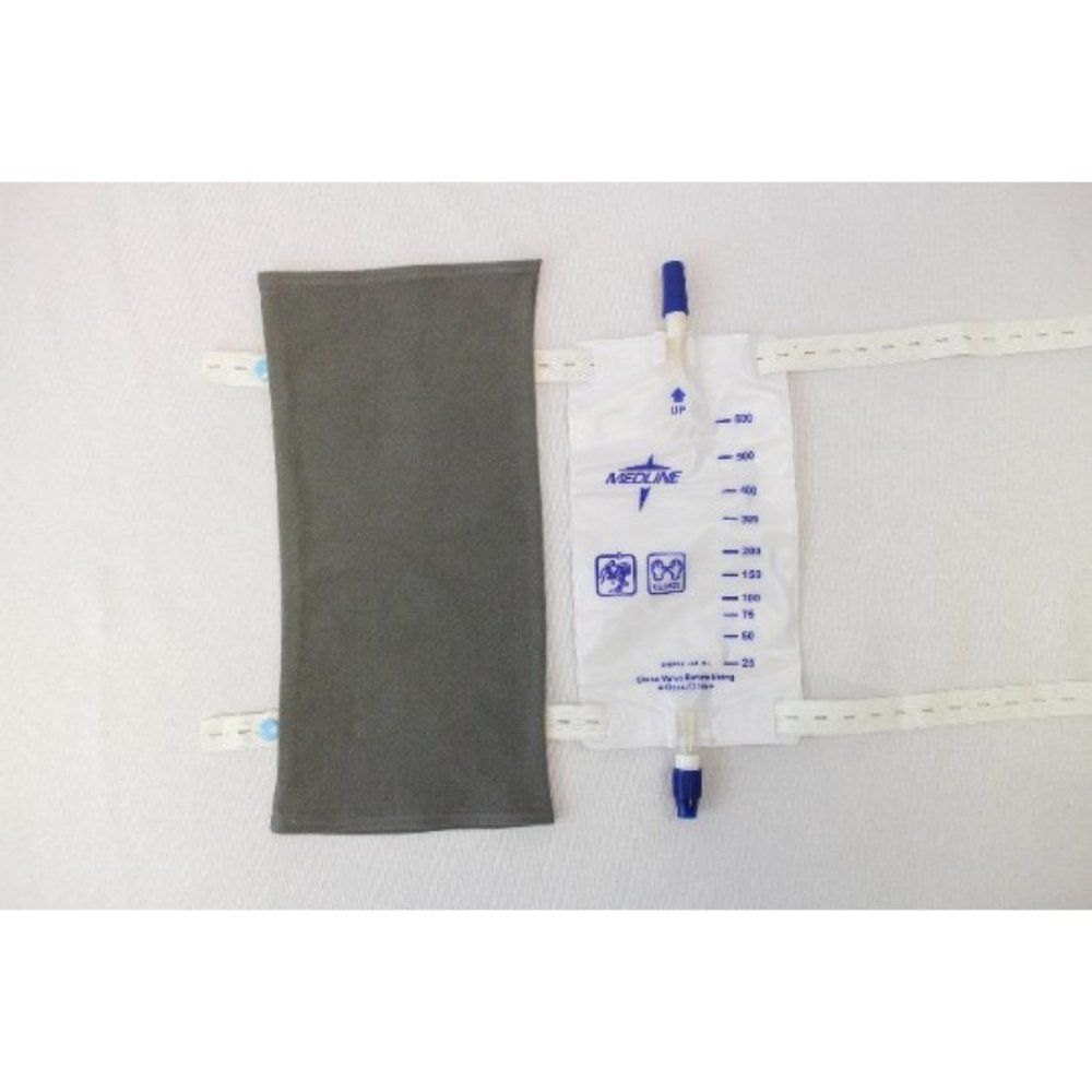 Gray Flannel Cotton 500mL - 600mL Leg Bag Cover